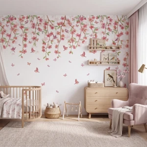 TAPETA DLA DZIEWCZYNKI SAKURA - PASTELOWE LOVE 