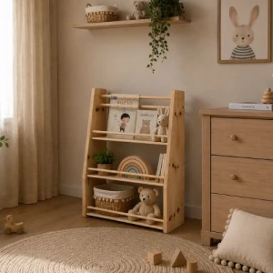DREWNIANA BIBLIOTECZKA MONTESSORI
