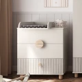 Kaszmirowa komoda Loft z subtelnymi drewnianymi akcentami