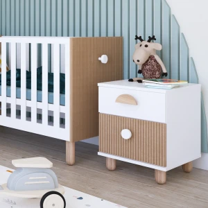 Szafka nocna Loft biel/natura