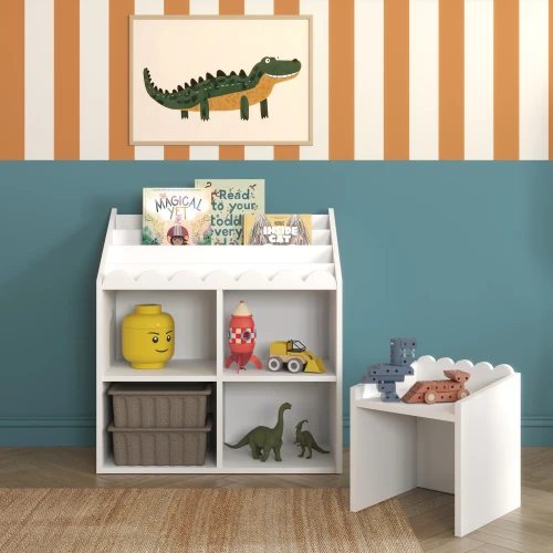 regał montessori book nook