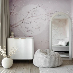 TAPETA DLA DZIEWCZYNKI MAGNOLIA LAVENDER - MALUMI