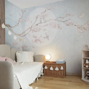 TAPETA DLA DZIEWCZYNKI MAGNOLIA MINT - MALUMI