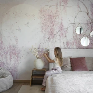 TAPETA DLA DZIECKA BIRDSONG PINK - MALUMI