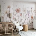 Tapeta dziecięca Spring Joy Green – kwiatowa łąka