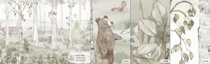 MALUMI MURAL TEDDY KHAKI - PRÓBKA TAPETY