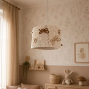 LAMPA SUFITOWA DLA DZIEWCZYNKI BOHO MOTYLKI I KWIATY - MARMYS FELT STUDIO