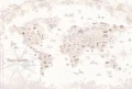 tapeta mapa świata dla dzieci beżowa malumi