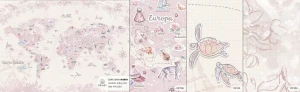 MALUMI MURAL DEAR DIARY NORTH BABY PINK - PRÓBKA TAPETY