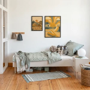 Łóżko 90x200 cm Petite szampańskie - Pinio
