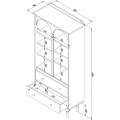 Regał Babushka Wysoki Oliwka z kolekcji mebli z falbanką marki Wood Luck Design