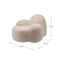 Nowoczesny fotel młodzieżowy Biscuit Momo Teddy