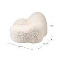 Kremowy fotel wypoczynkowy Wigiwama Cream Momo Chair
