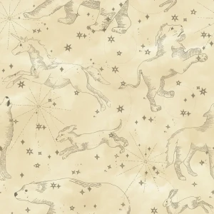 Tapeta z gwiazdozbiorami i zwierzętami Constellations light - Dekornik