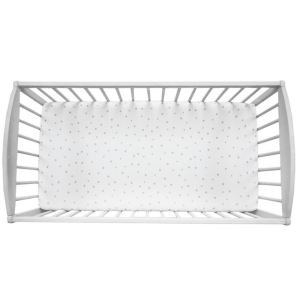 SLEEPEE - PRZEŚCIERADŁO DO ŁÓŻECZKA WE CARE SZARE KROPKI 120X60 CM