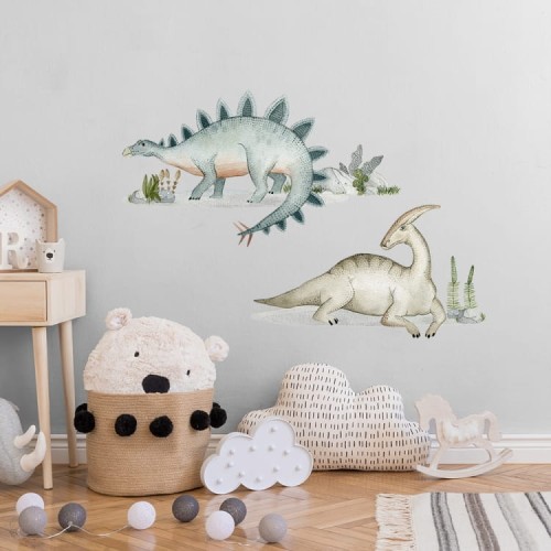 naklejki do pokoju chłopca dinozaury STEGOZAUR PARAZAUROLOF