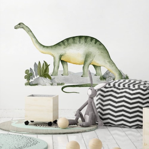 naklejka do pokoju chłopca dinozaury brontozaur