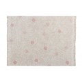 Bawełniany dywan dziecięcy Lorena Canals Hippy Dots Natural Vintage Nude w pokoju dziecięcym