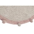 dywan z pomponami lorena canals bubbly vintage nude średnica 120 cm