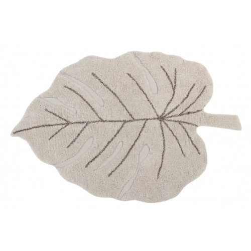dywan dziecięcy w kształcie liścia monstera lorena canals natural 120x180 cm