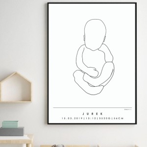MINIMAL LINE - PERSONALIZOWANA METRYCZKA #8