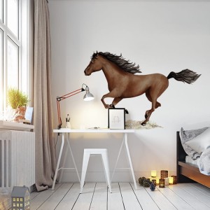 NAKLEJKA NA ŚCIANĘ KOŃ CZEKOLADOWY XXL - YOKO DESIGN