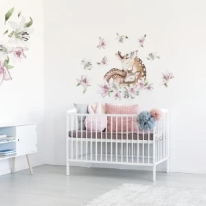 NAKLEJKI NA ŚCIANĘ JELONEK Z LILIAMI - YOKO DESIGN