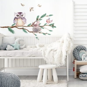 NAKLEJKI NA ŚCIANĘ GAŁĄŹ Z SOWĄ - YOKO DESIGN