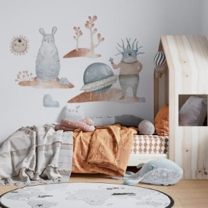 NAKLEJKA NA ŚCIANĘ ZESTAW KOSMICZNY TOLEK I KĘDZIOREK - YOKO DESIGN