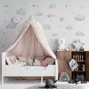 NAKLEJKI NA ŚCIANĘ CHMURKI GWIAZDY - YOKO DESIGN