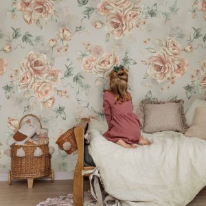 TAPETA DLA DZIEWCZYNKI ROMANTIC GRAY - MALUMI