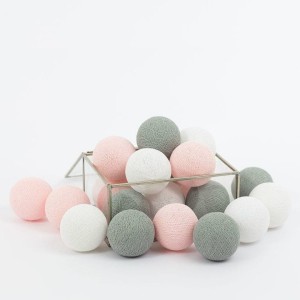 Girlanda świetlna Cotton Balls Soft Powder – Wybierz liczbę kul