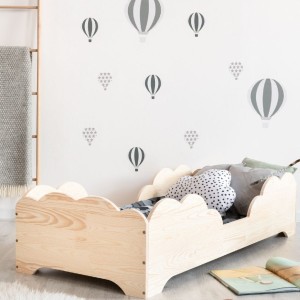 DREWNIANE ŁÓŻKO DZIECIĘCE CHMURKA BOX MODEL 10