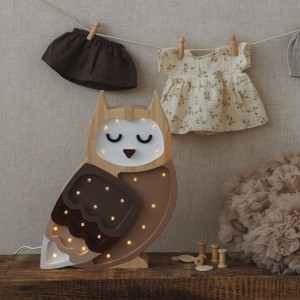 LAMPKA SOWA OMBRE BROWN - LITTLE LIGHTS 