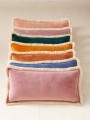 Dirty pink soft velvet bolster pillow with fringe (3).jpg