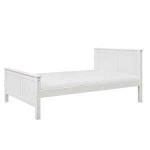 ŁÓŻKO PODWÓJNE 120 CM BIAŁE COLLET - INMONDO