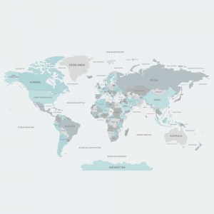 TAPETA MAPA ŚWIATA W23 - YOKO DESIGN