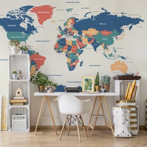 TAPETA MAPA ŚWIATA W19 - YOKO DESIGN