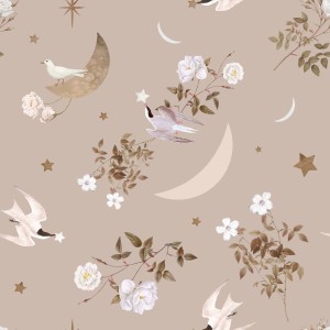 TAPETA BIRDS IN THE NIGHT SKY - DEKORNIK