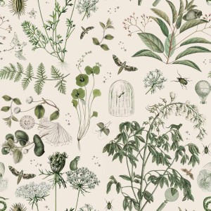 TAPETA GREEN  BOTANICAL STORIES  - DEKORNIK