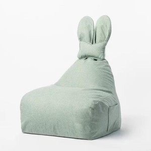Pufa dla dziecka Królik z uszami Funny Bunny miętowa - The Brooklyn Kids