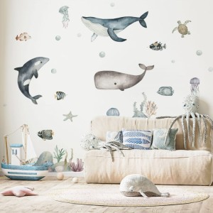 ZESTAW NAKLEJEK WIELORYBY - YOKO DESIGN