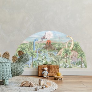 NAKLEJKA ZAŁÓŻKOWNIK ŚWIAT DINOZAURÓW - PASTELOWE LOVE