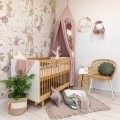 love me decoration królik na ścianę z pudrowymi kwiatami
