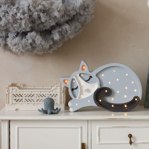 LAMPKA KOTEK SZARY - LITTLE LIGHTS