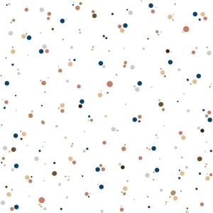 TAPETA SIMPLE DOTS MINIMINI CINNAMON BLUE - DEKORNIK