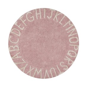 DYWAN DZIECIĘCY ROUND ABC VINTAGE NUDE NATURAL 150 cm - LORENA CANALS