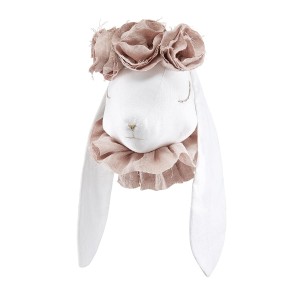 LOVE ME DECORATION - LINEN RABBIT WITH POUDER FLOWERS