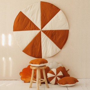 MOI MILI - ROUND PATCHWORK MAT CARAMEL CANDY