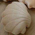 velvet shell pillow cream pearl